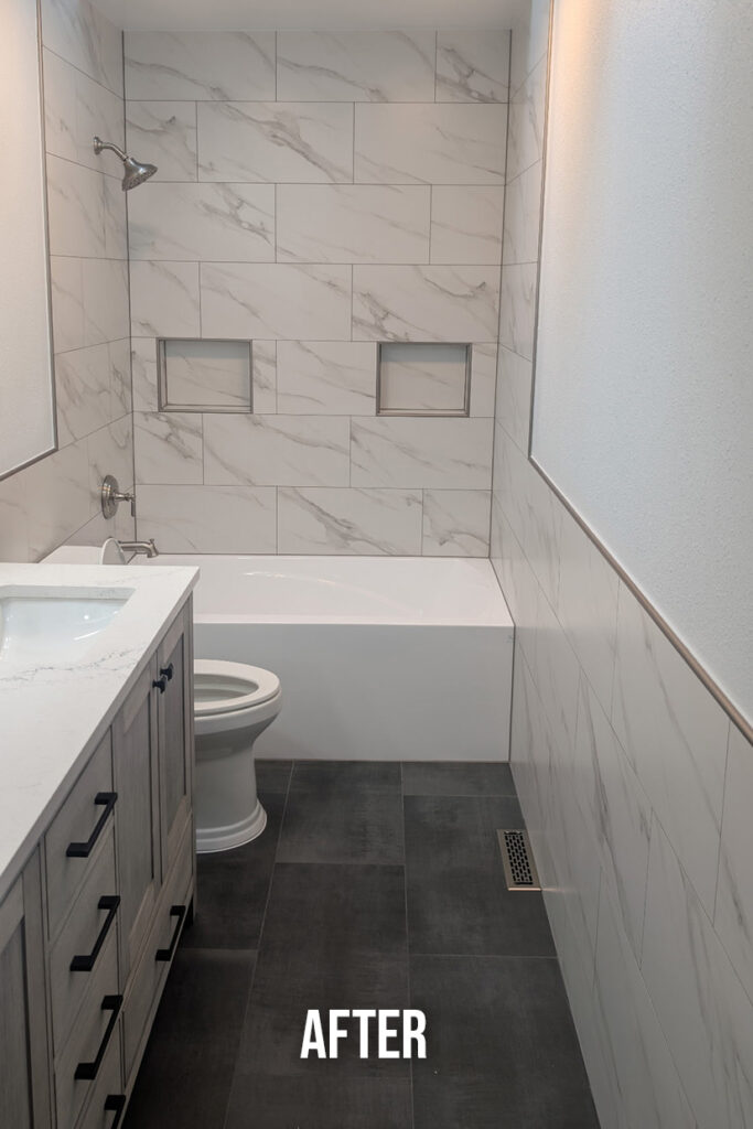 shower to tub 01 bathroom conversion
